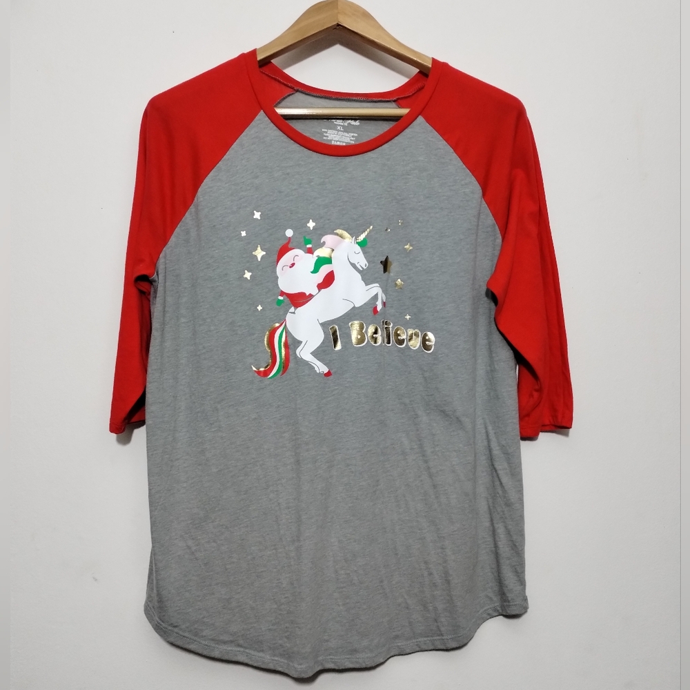 North Pole Trading Co Pajama Top Women's Size XL Sleepwear Long Sleeve Christmas